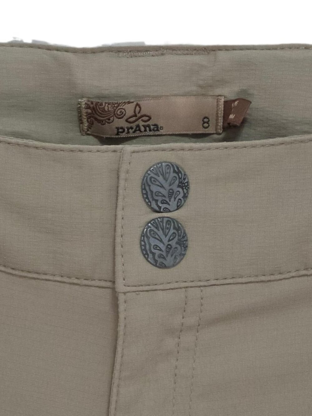 1429 Prana Outdoor Boot-Cut Flat Front Zip-Off Pants Sz.8 Womens - Picture 3 of 3